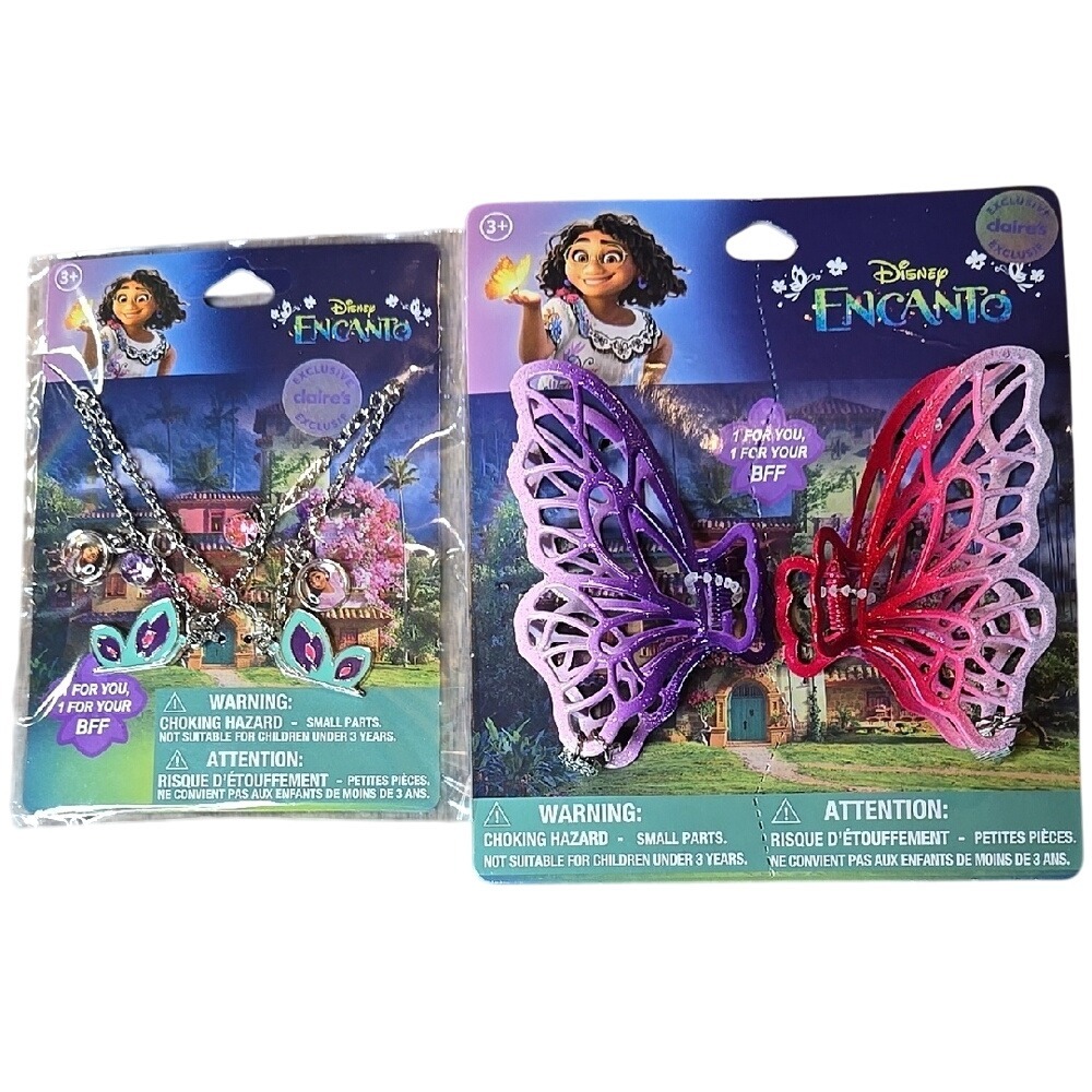 Disney Encanto BFF Necklace and Hair Clip Bundle, New
